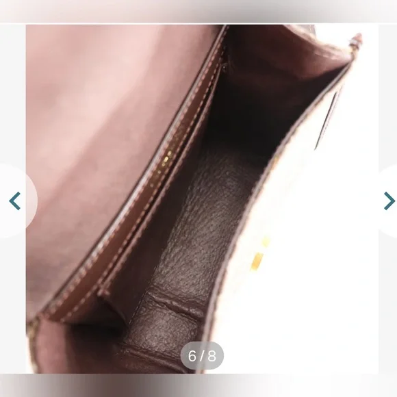 VINTAGE Nina Ricci Crossbody Bag in Giraffe Printed Canvas and Leather - Picture 6 of 8